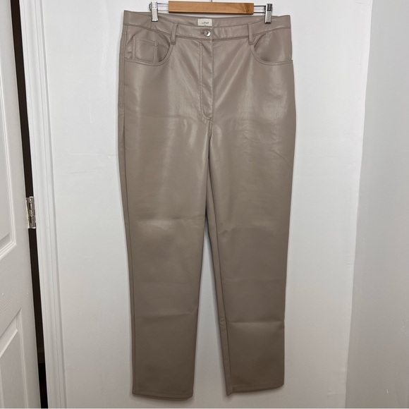 ARITZIA Wilfred Beige Melina Vegan Leather Pants - Picture 2 of 8
